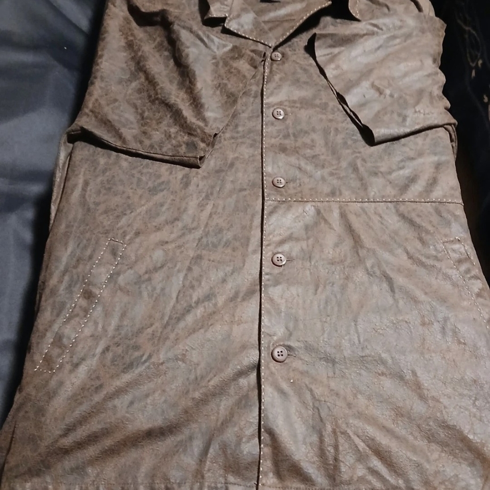Brown Syllables System Size xl Button Up T Shirt